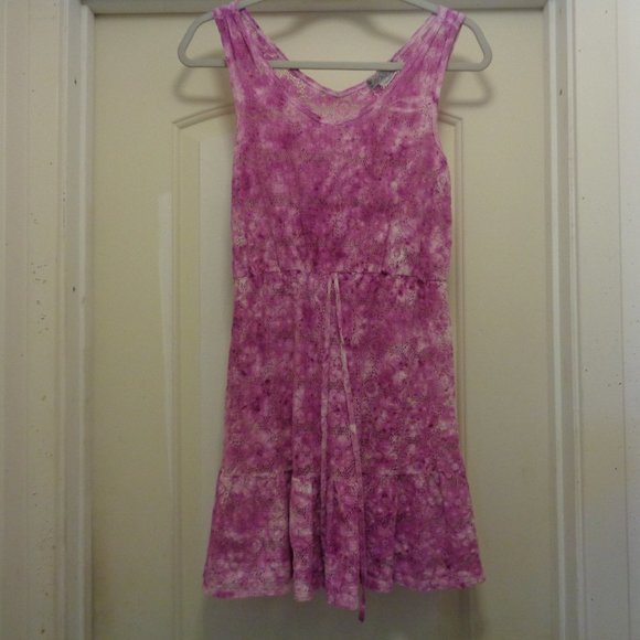 TRENDING LACEY EYELET LAVENDERS TYE DYE DRESS M - Picture 1 of 4